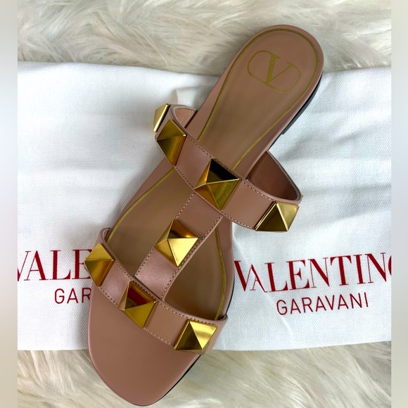 Valentino Garavani Shoes - Valentino Garavani
Roman Stud Flat Slide Sandals